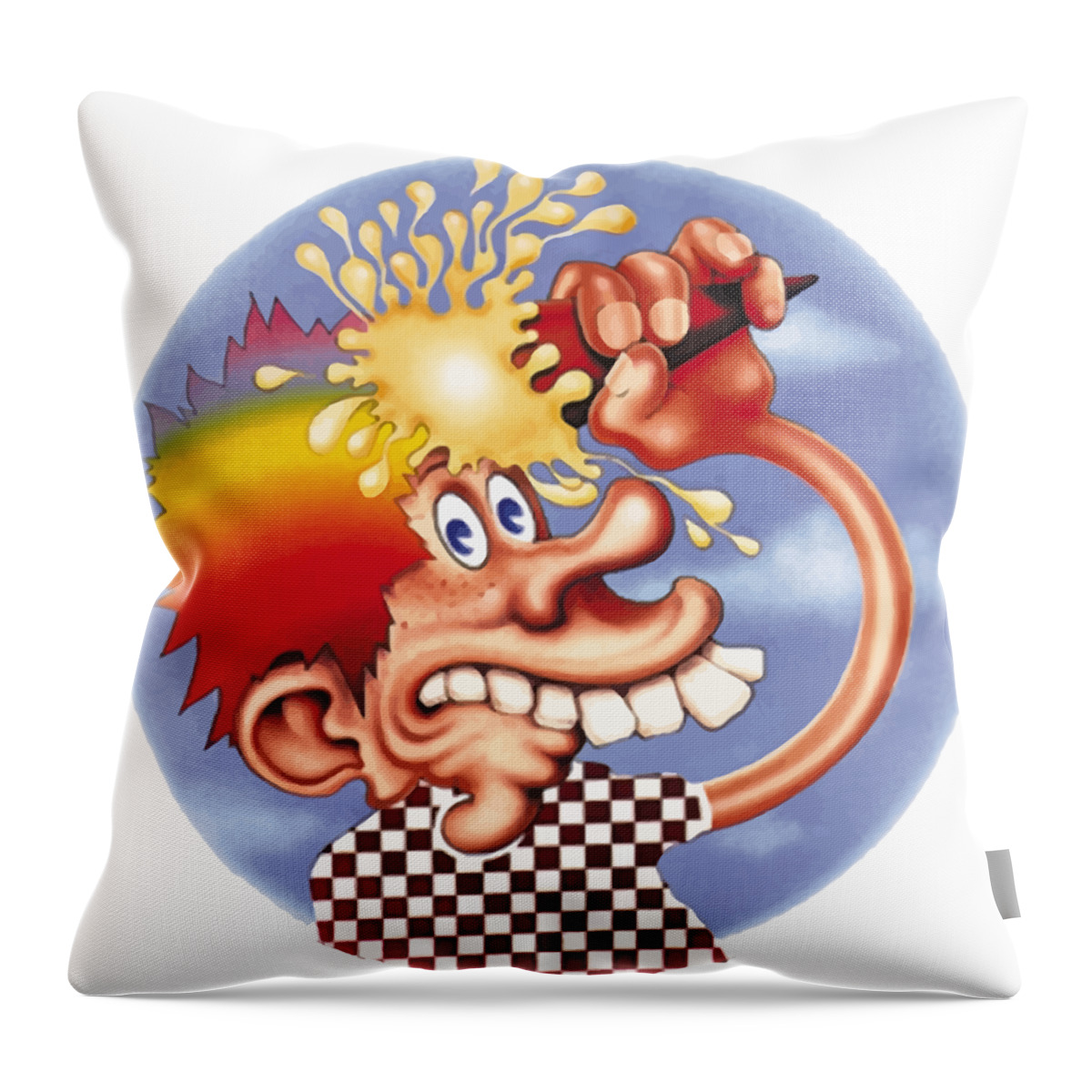 Steal Your Face Throw Pillow featuring the digital art Grateful Dead Europe 72' by Gd