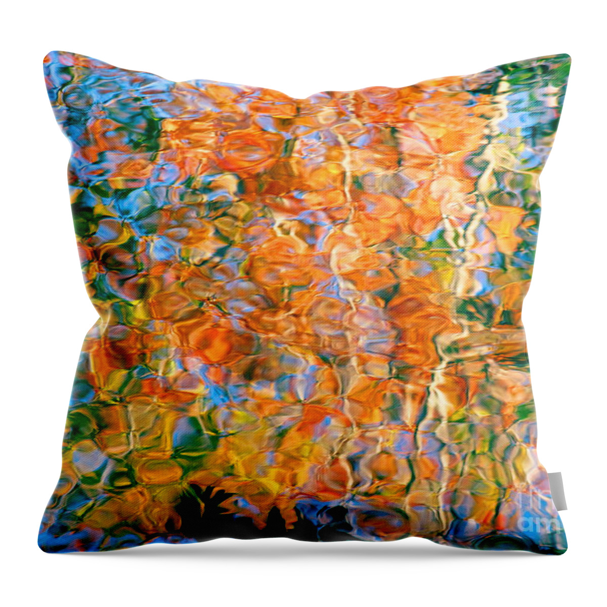  Colorful Liquid Throw Pillow featuring the photograph Grateful Heart by Sybil Staples
