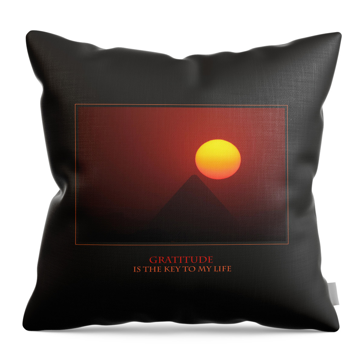 Motivational Throw Pillow featuring the photograph Gratitude Is The Key To My Life by Donna Corless