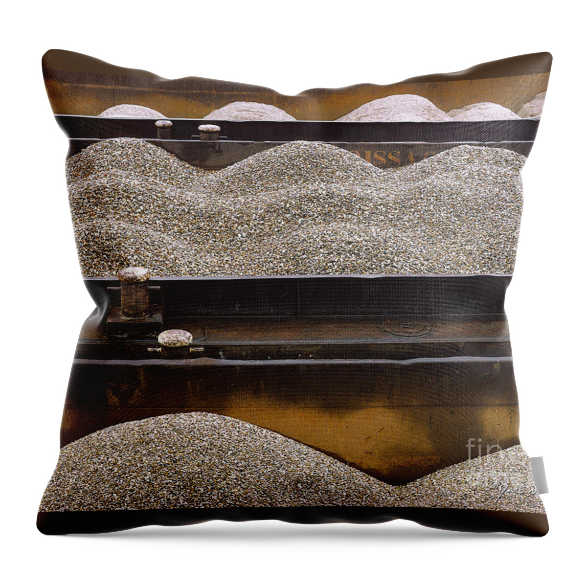 Photography Throw Pillow featuring the photograph Gravel Waves, Paris 1968 by Marc Nader