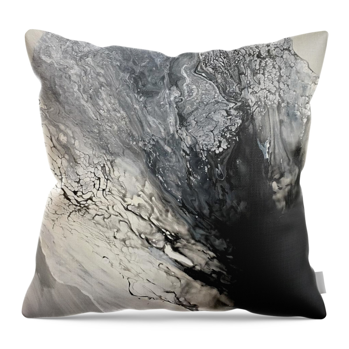 Abstract Throw Pillow featuring the painting Grazie by Soraya Silvestri