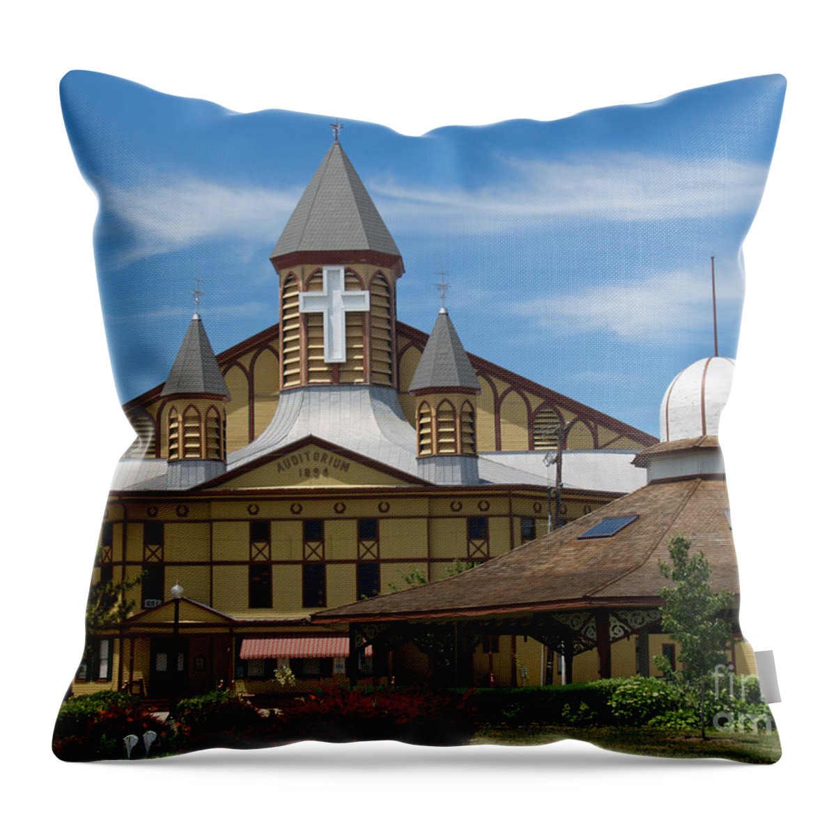 Church Throw Pillow featuring the photograph Great Auditorium of Ocean Grove New Jersey by Anna Lisa Yoder