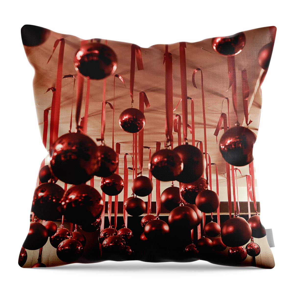 New York City Throw Pillow featuring the photograph Great Balls of Macy's by Lorraine Devon Wilke