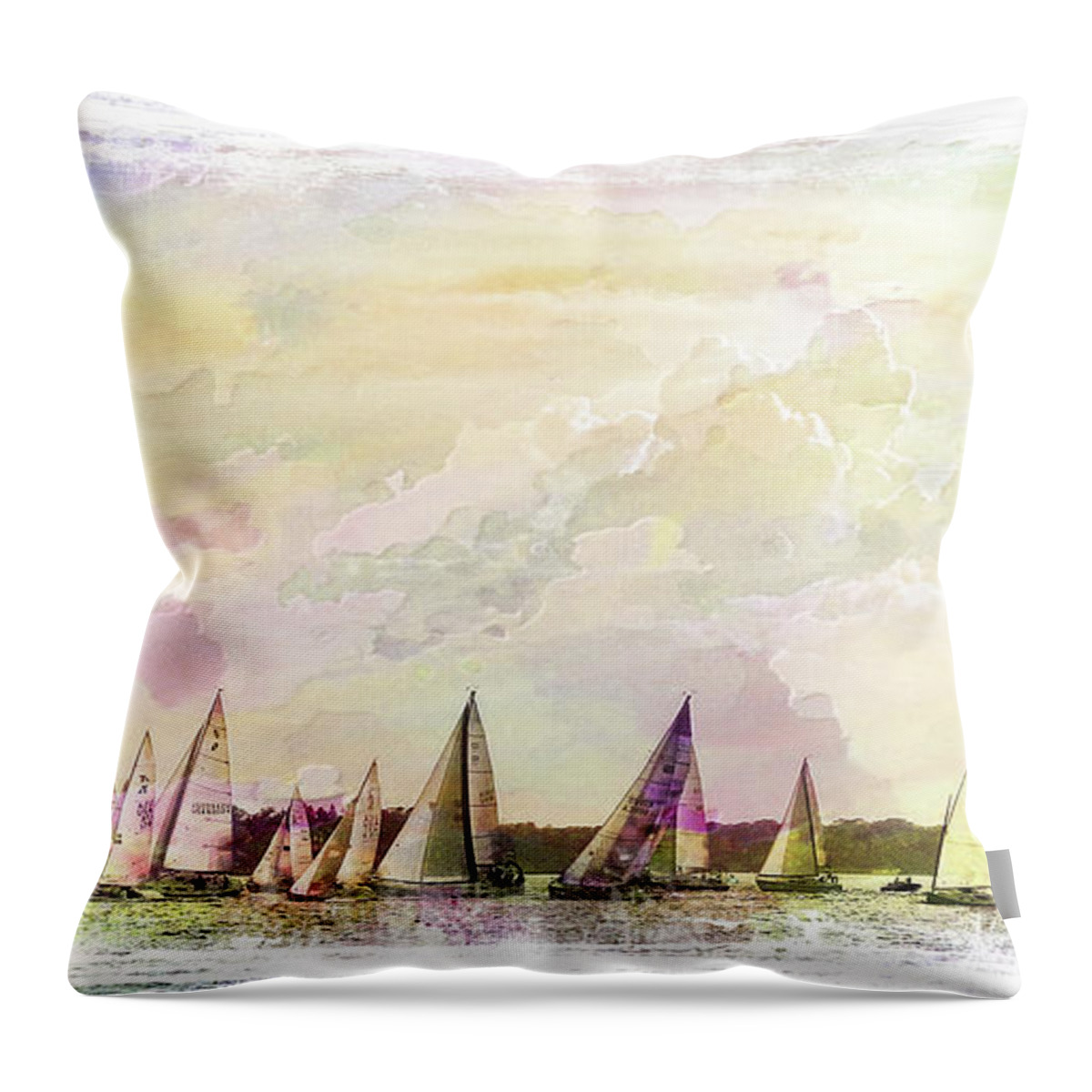 Pano Throw Pillow featuring the photograph Great day for sailing 2 by Sami Martin