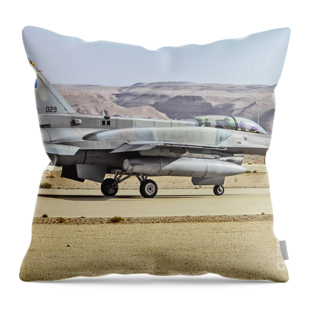 Greek Throw Pillow featuring the photograph Greek Air Force F-16D by Amos Dor