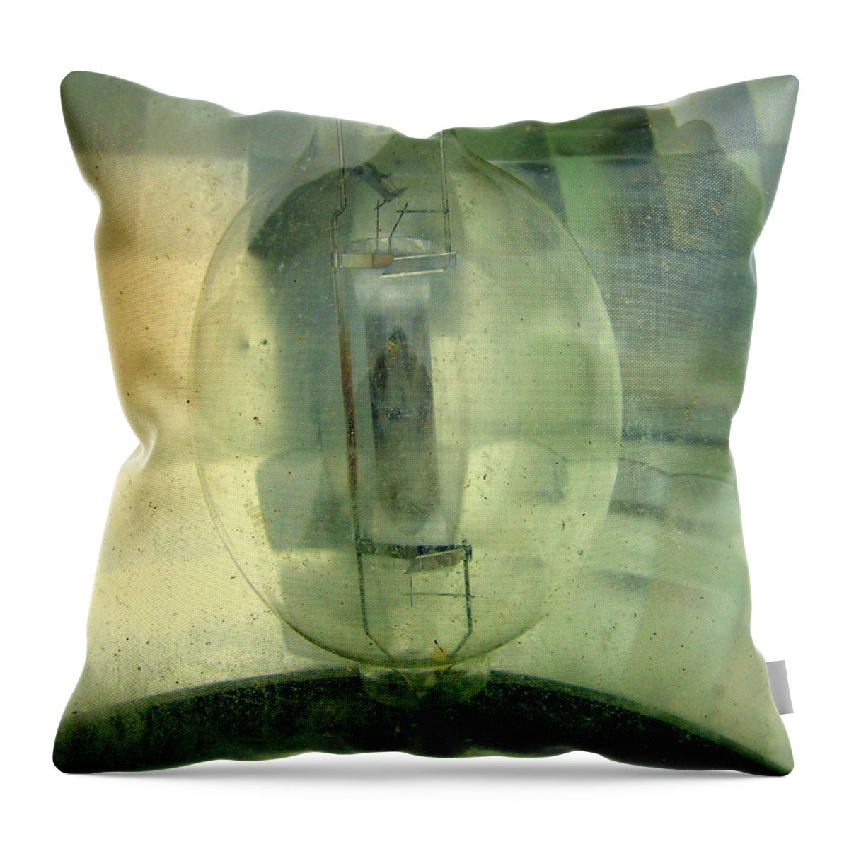 Abstract Throw Pillow featuring the photograph Green Lantern by Matt Cegelis