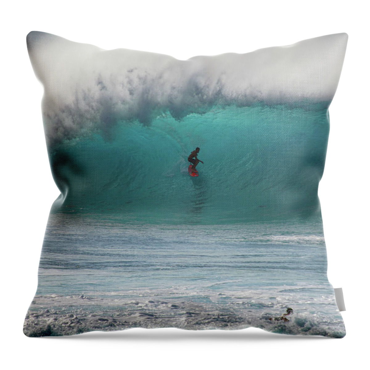 Pipeline Throw Pillow featuring the photograph Green Room by Kevin Smith