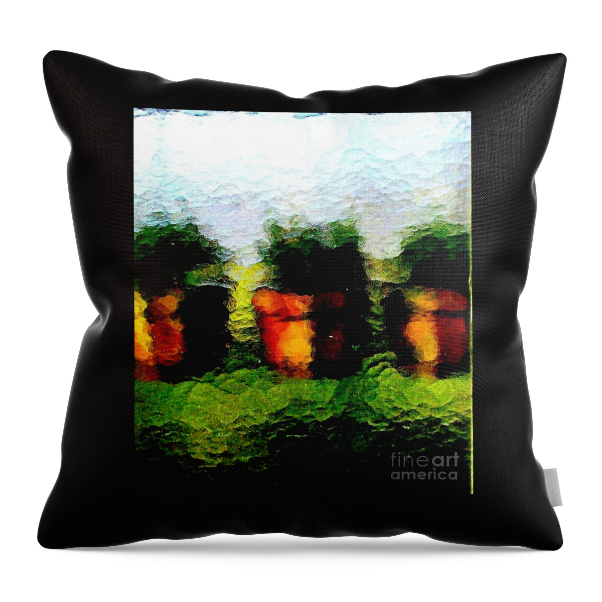 Greenhouse Window Throw Pillow featuring the photograph Greenhouse Window by Helen Campbell