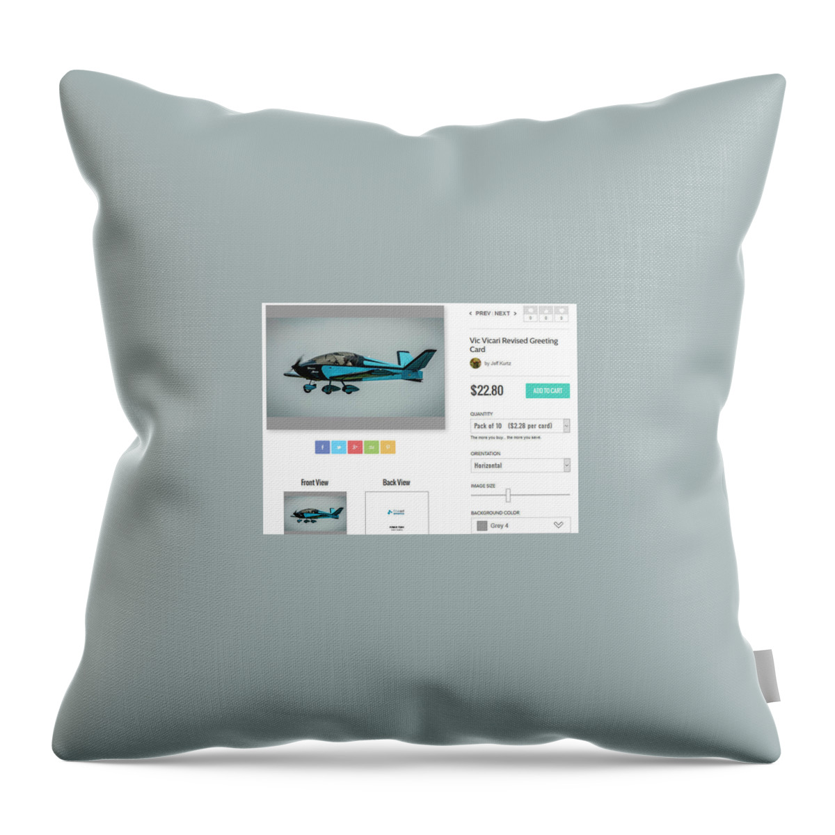 Greeting Card Sample Throw Pillow featuring the photograph Greeting cards - $22.80/10 by Jeff Kurtz