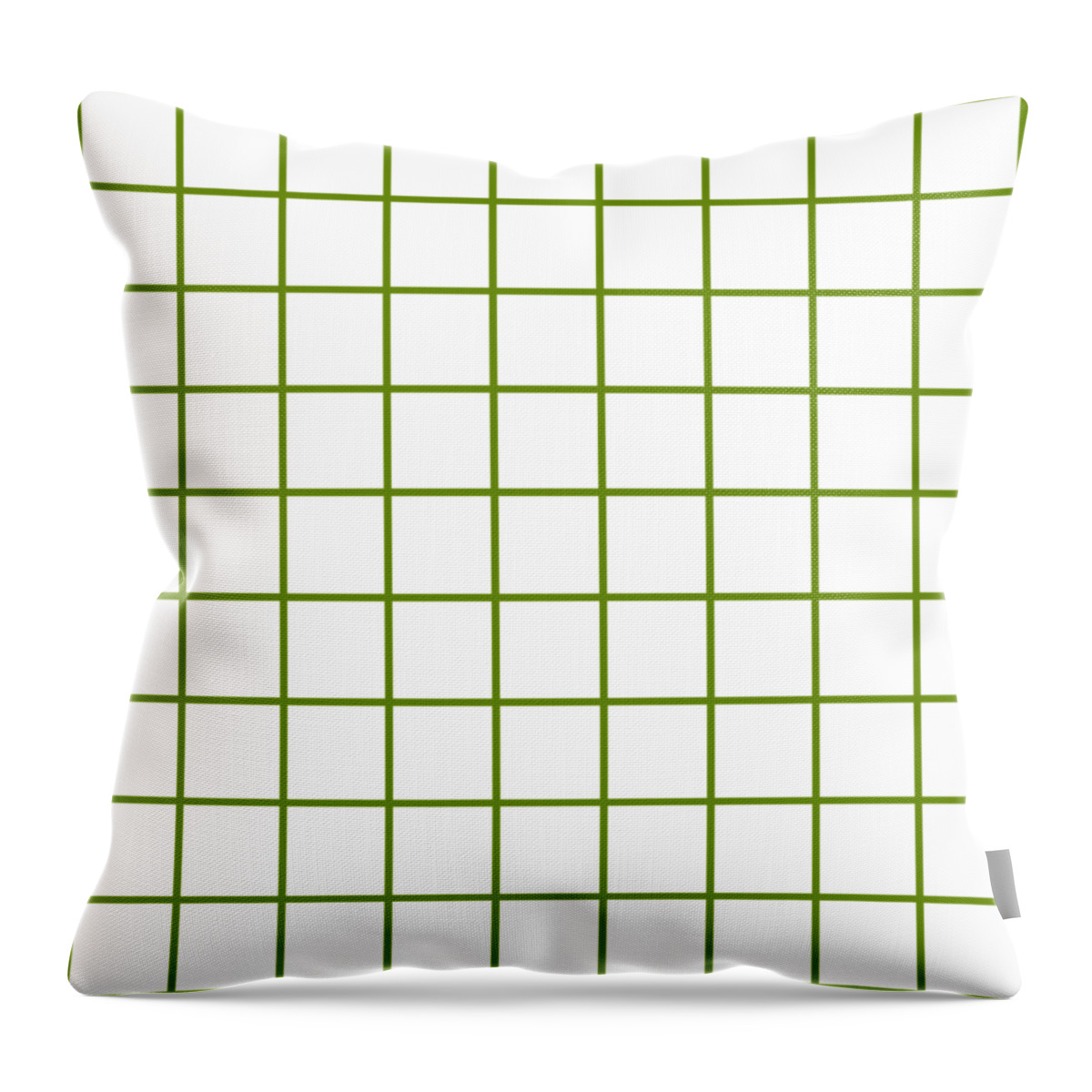Grid Throw Pillow featuring the digital art Grid Boxes in White 09-P0171 by Custom Home Fashions