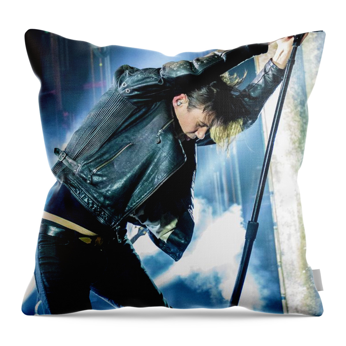Band Throw Pillow featuring the photograph Grinspoon @ Tivoli 2017 by Leon Jones