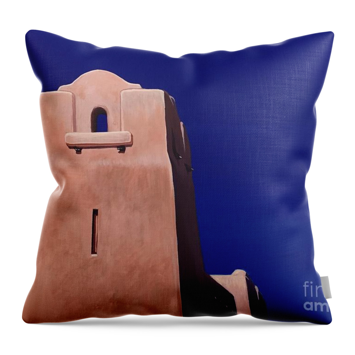 Adobe Throw Pillow featuring the painting Gross, Kelly and Company Warehouse by Hunter Jay