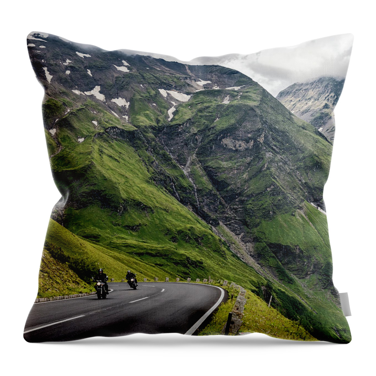 Grossglockner Throw Pillow featuring the photograph Grossglockner High Alpine Road, Austroa by Nir Roitman