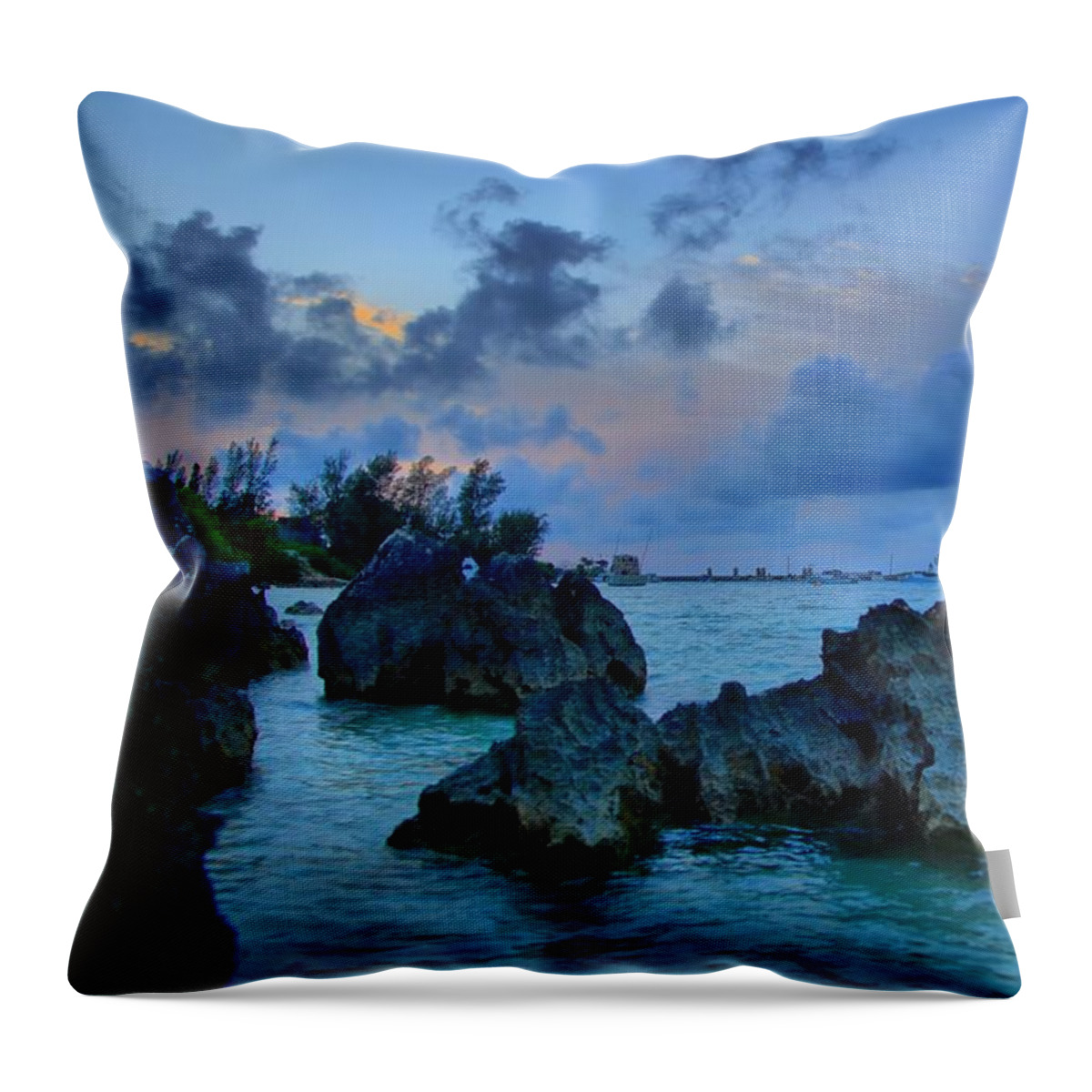 Bermuda Throw Pillow featuring the photograph Grotto Bay - Bermuda by DJ Florek