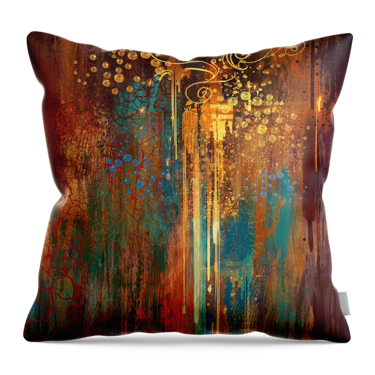 Art Throw Pillow featuring the painting Growth by Tithi Luadthong