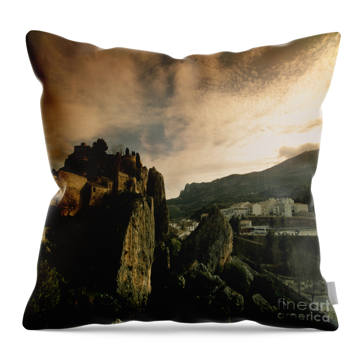 Guadalest Throw Pillow featuring the photograph Guadalest by Ang El