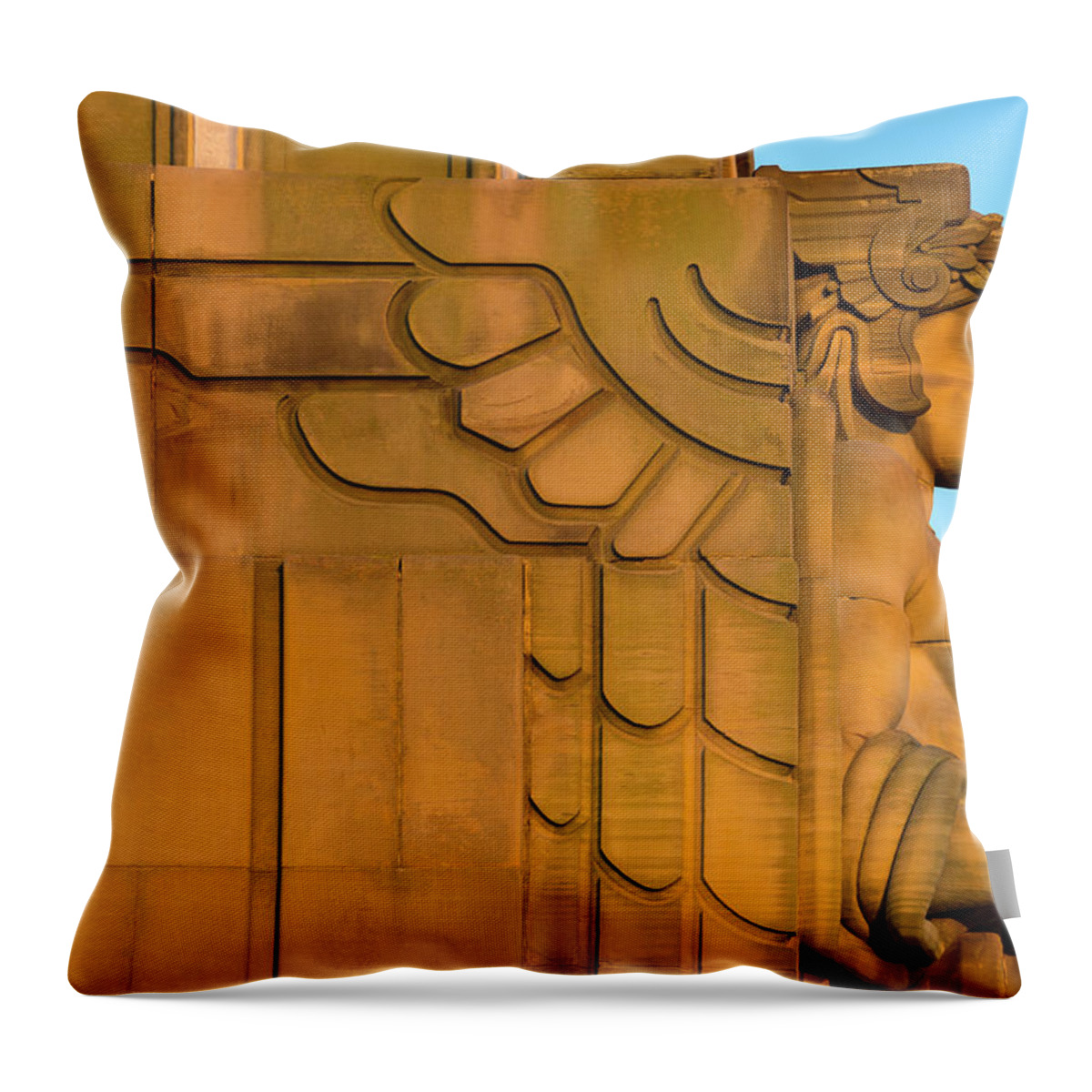 Guardians Of Transportation Throw Pillow featuring the photograph Guardian Profile #1 by Clint Buhler