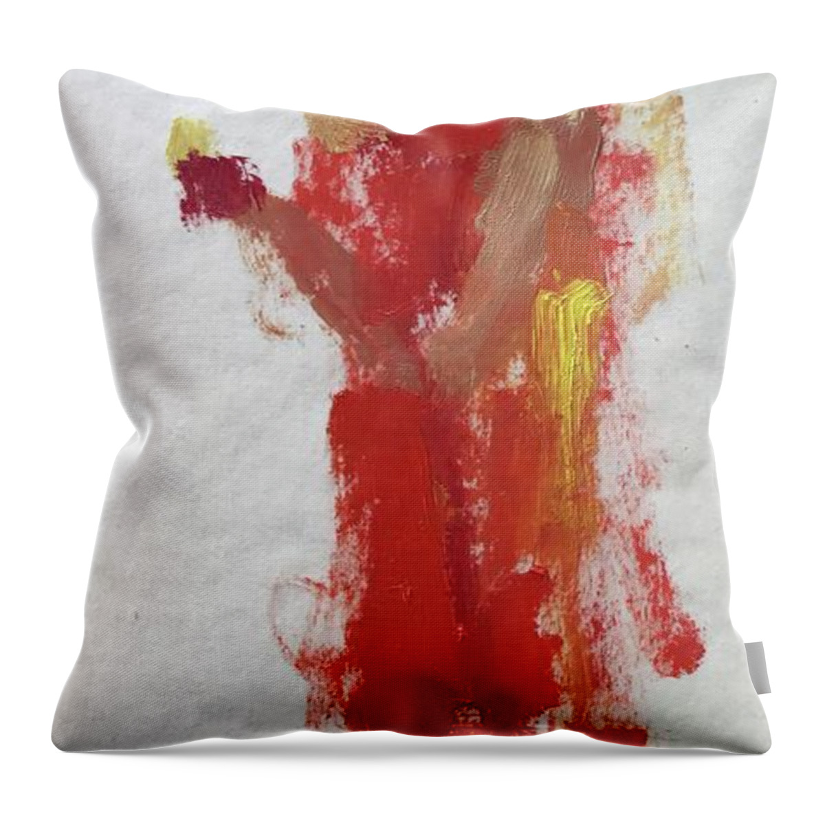  Throw Pillow featuring the painting Guest 28 by Carol Berning