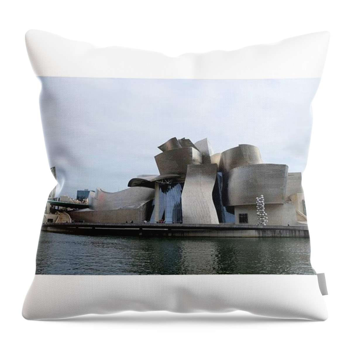Beautiful Throw Pillow featuring the photograph Guggenheim Museum. Bilbao by Marcelo Valente