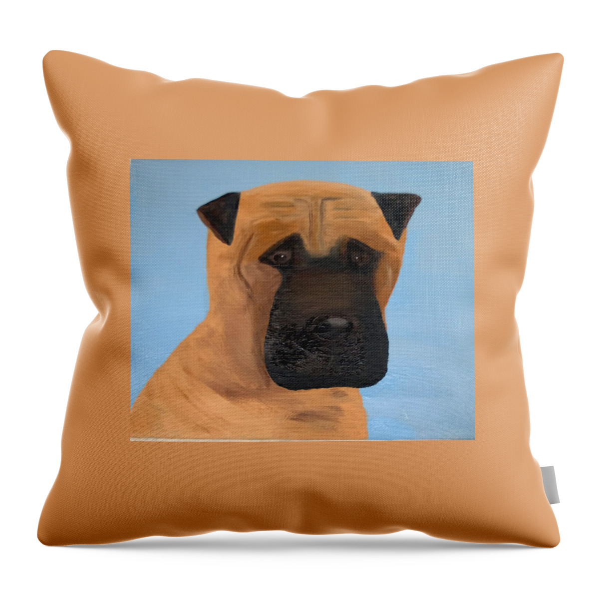 Portraits Throw Pillow featuring the painting Guiness by Jean Wolfrum
