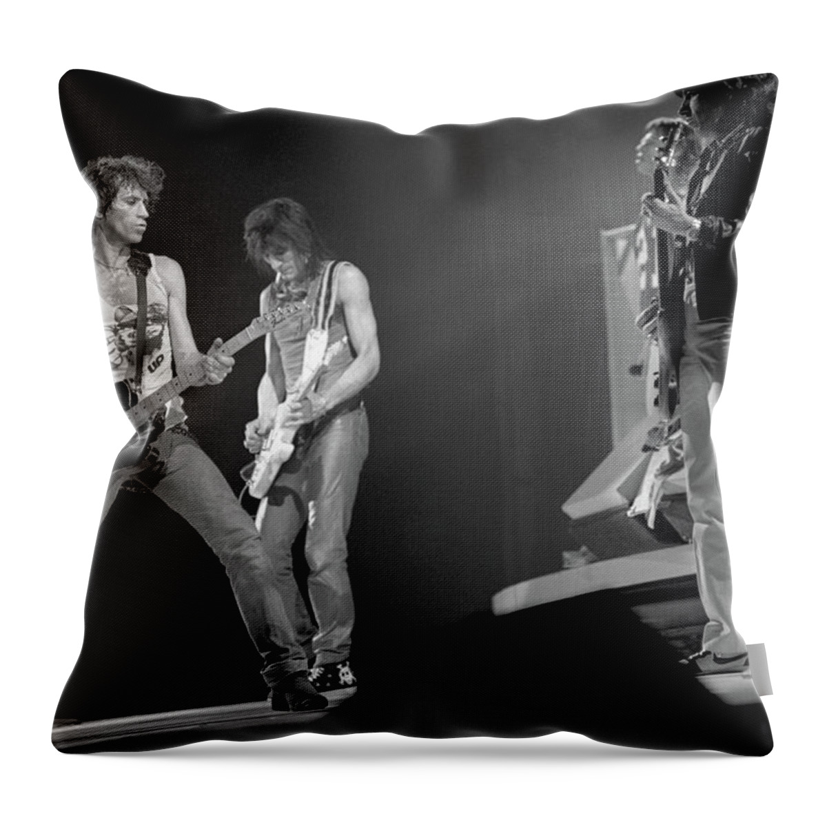 Bill Wyman Throw Pillow featuring the photograph Guitar Magic by Jurgen Lorenzen