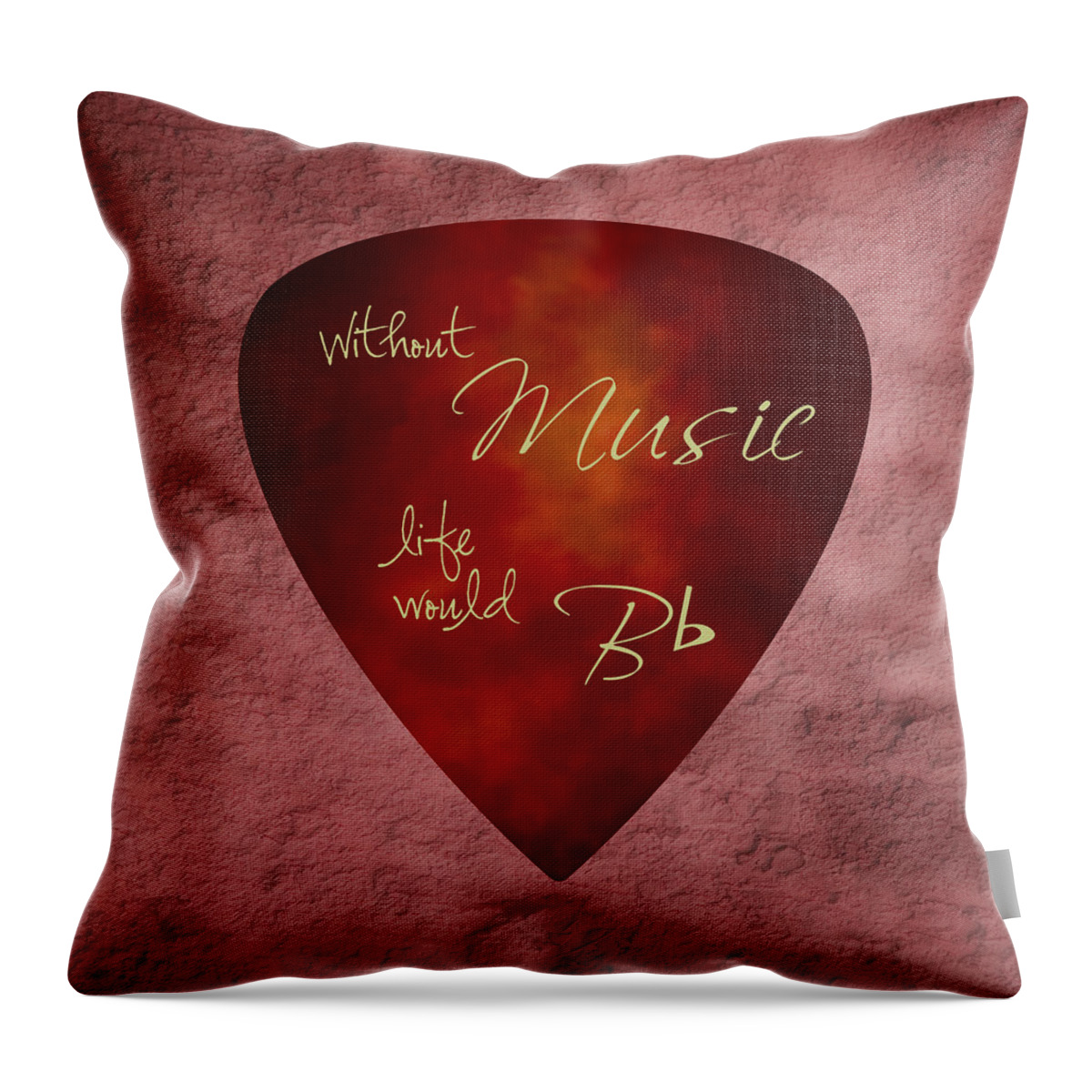 Pick Throw Pillow featuring the photograph Guitar Pick - Without Music by Tom Mc Nemar