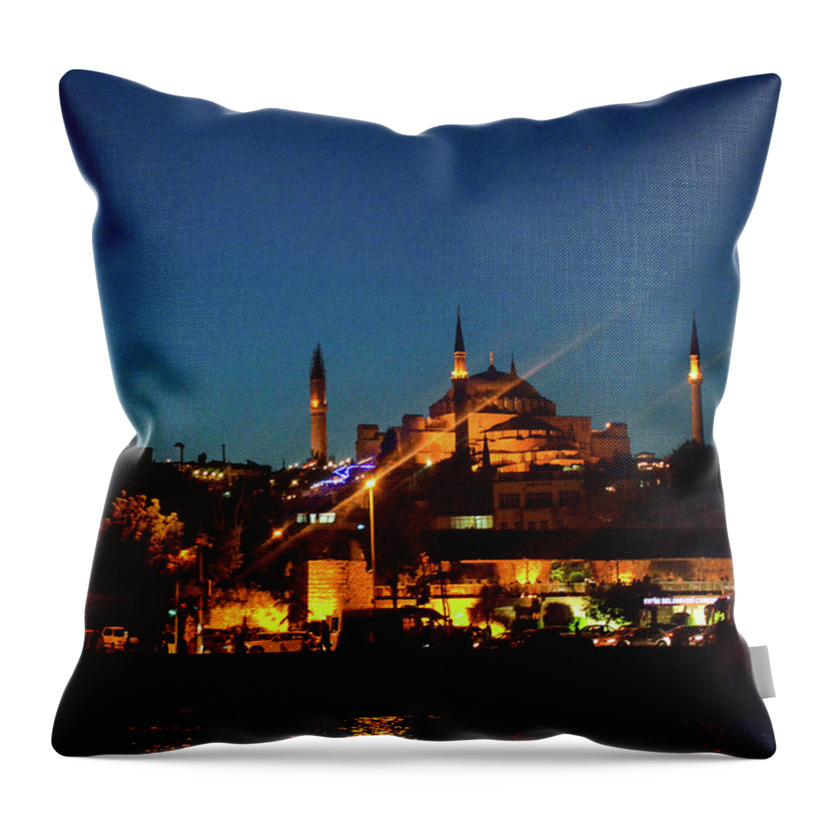Istanbul Throw Pillow featuring the photograph Hagia Sophia by Aparna Tandon