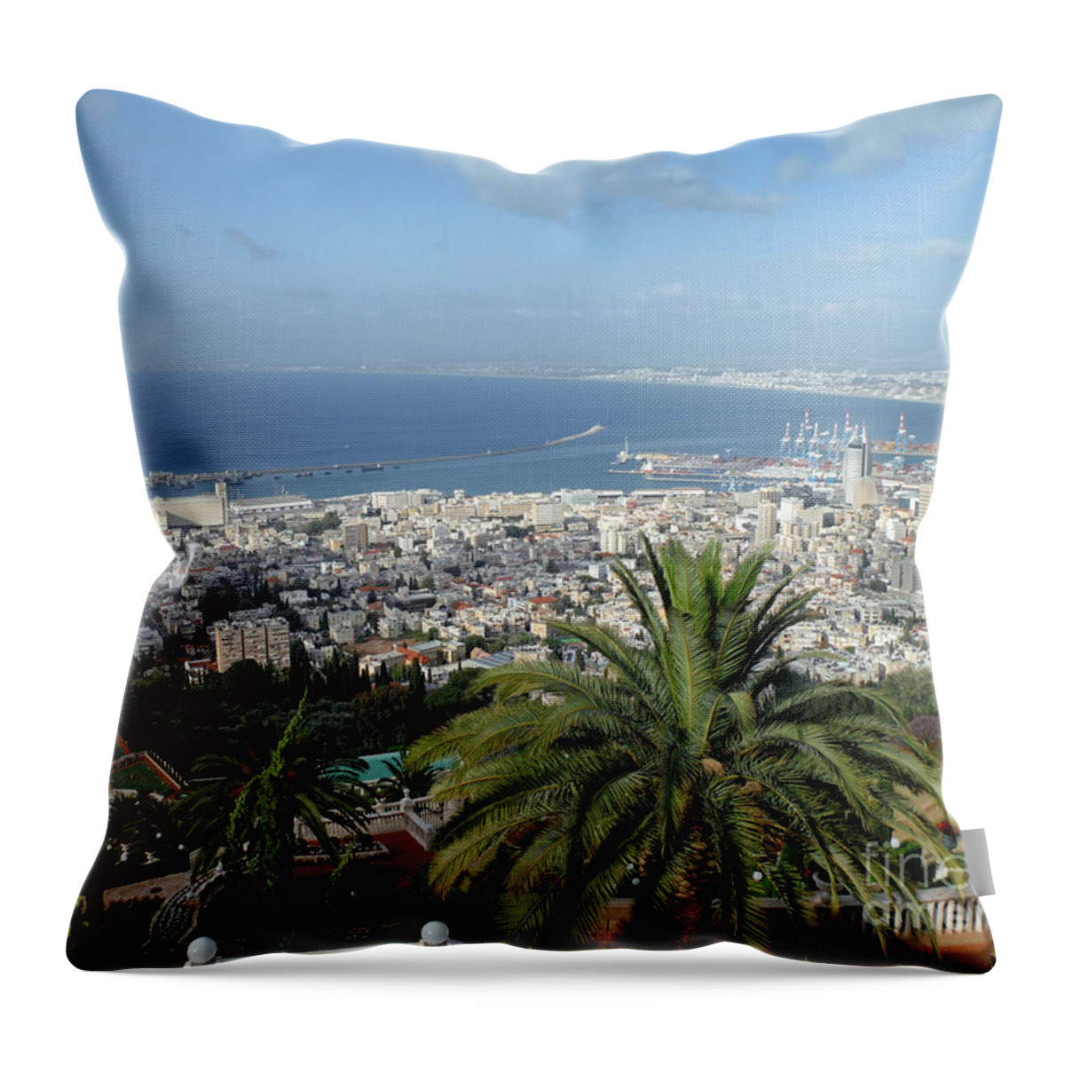 Haifa Throw Pillow featuring the photograph Haifa Israel by Jeremy Berkheimer
