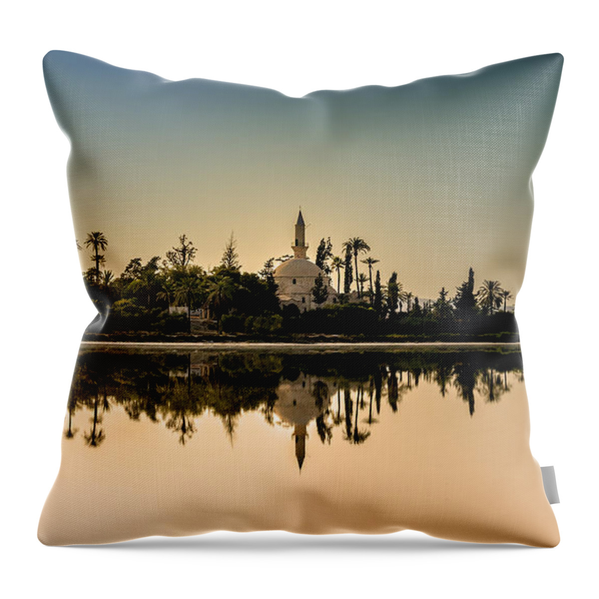 Cyprus Throw Pillow featuring the photograph Hala Sultan Tekke by Stelios Kleanthous