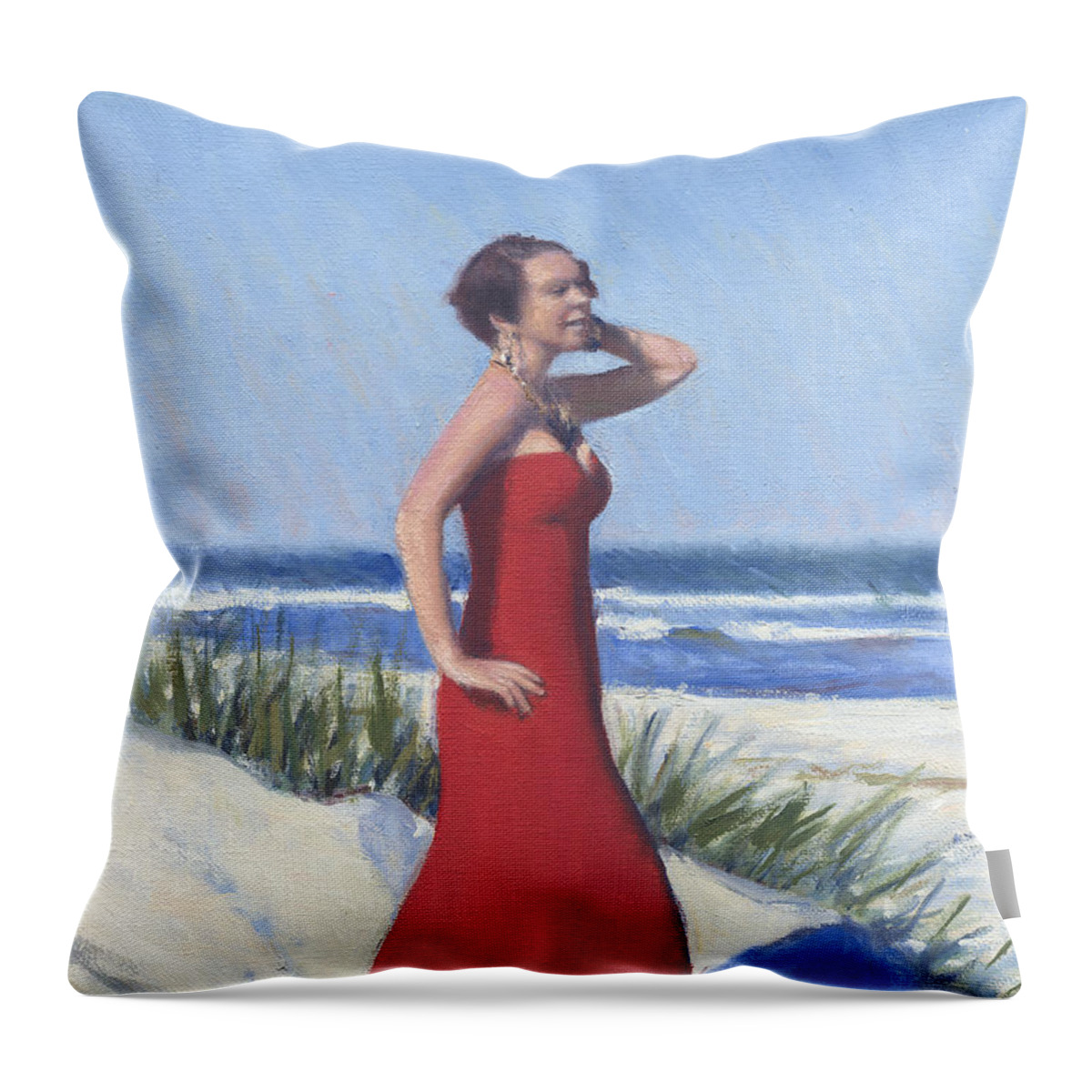 Haley Throw Pillow featuring the painting Haley by Candace Lovely