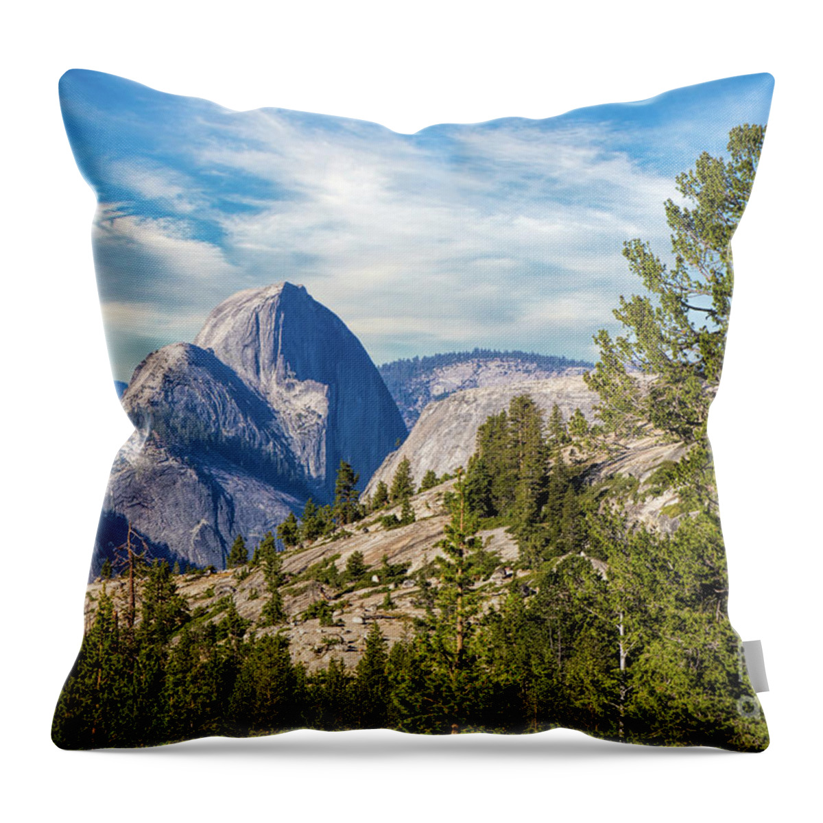 Yosemite Throw Pillow featuring the photograph Half Dome And Olmstead Point by Mimi Ditchie