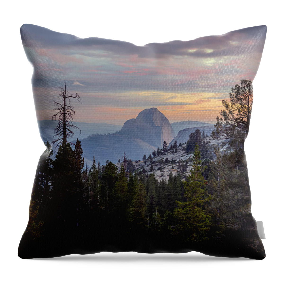 Half Dome Throw Pillow featuring the photograph Half Dome by Mike Ronnebeck