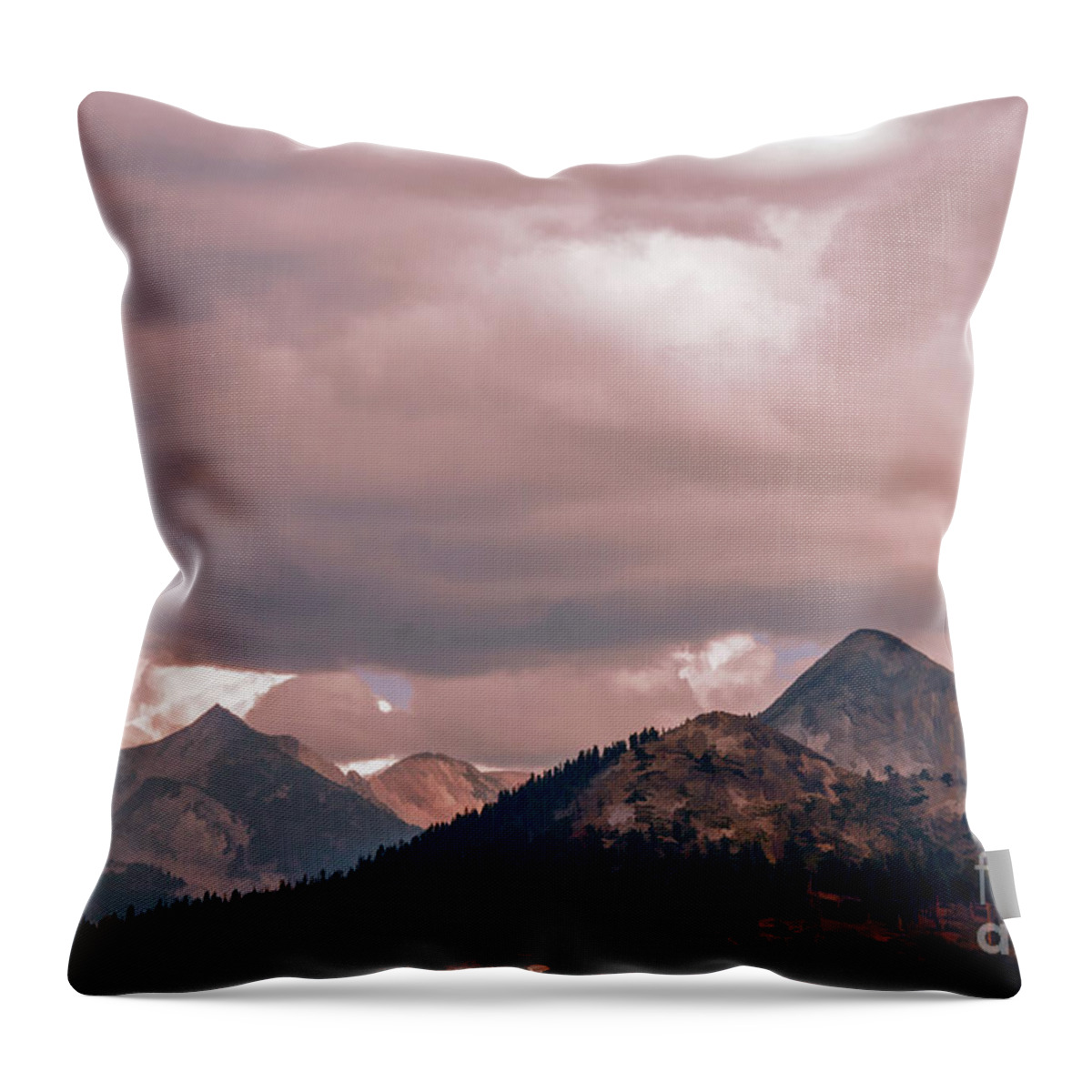 Yosemite Throw Pillow featuring the photograph Half Dome moods by Chuck Kuhn