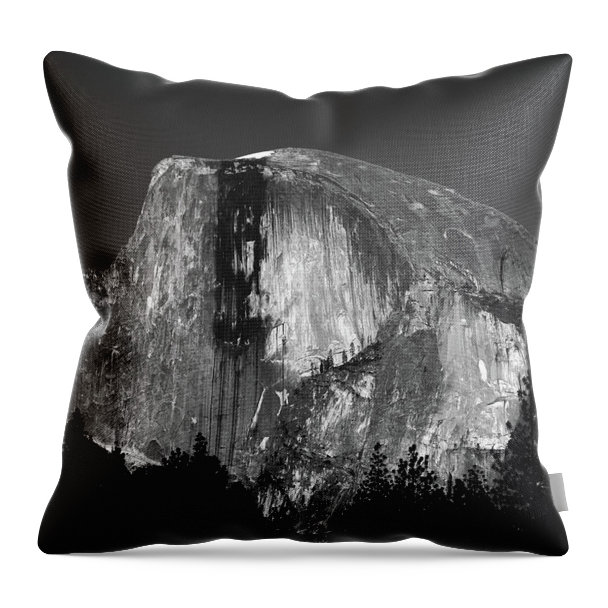 Half Dome Moonrise Throw Pillow featuring the photograph Half Dome Moonrise by Raymond Salani III