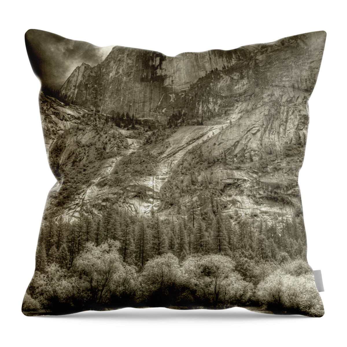  Throw Pillow featuring the photograph Half Dome over Mirror Lake by Michael Kirk