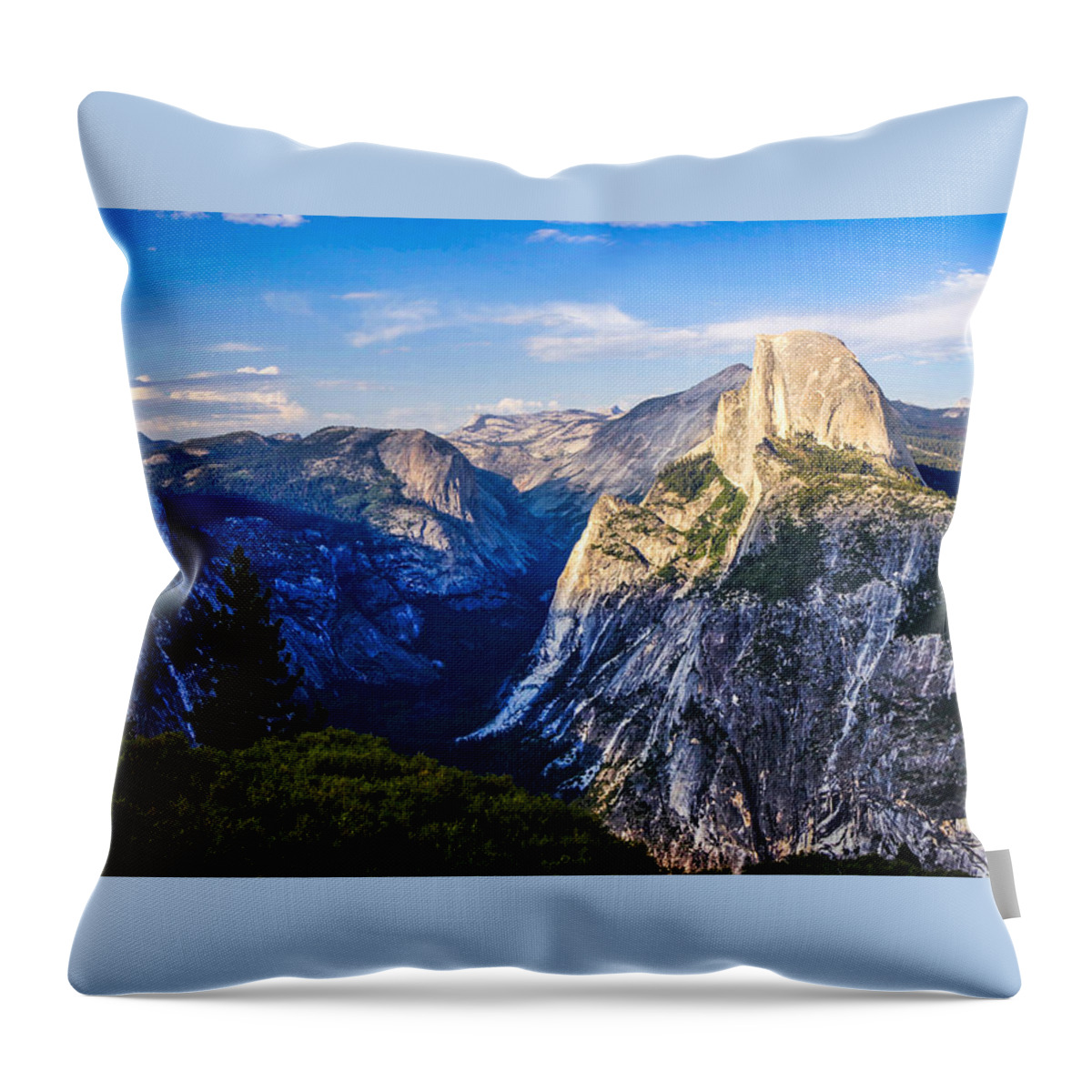 Yosemite National Park Throw Pillow featuring the photograph Half Dome Sunset by Lawrence S Richardson Jr