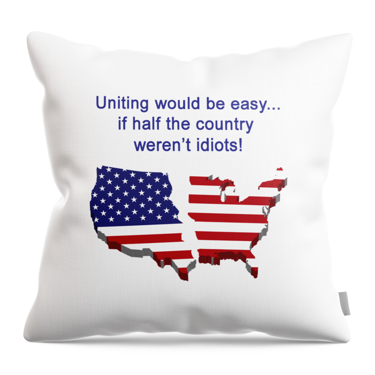 Social Commentary Throw Pillow featuring the digital art Half the Country by JustJeffAz Photography