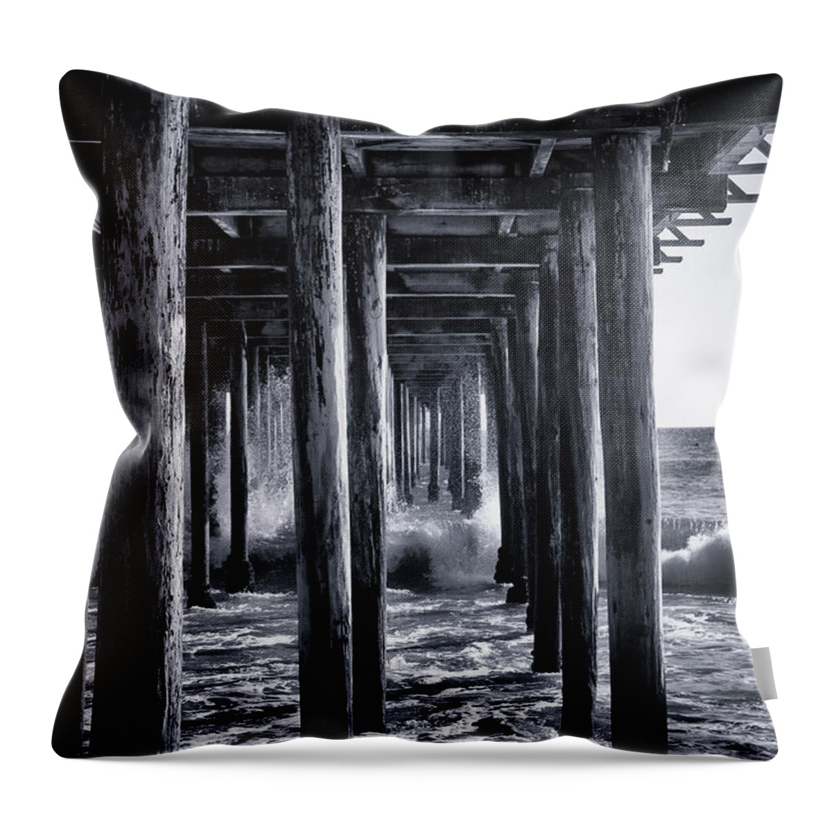 Beach Throw Pillow featuring the photograph Hall of Mirrors by Lora Lee Chapman