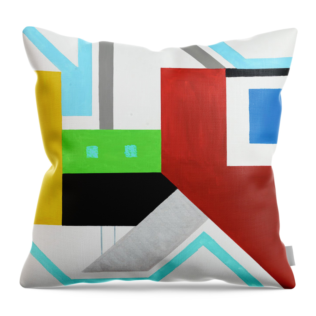 Abstract Throw Pillow featuring the painting Halleluja - Part IV by Willy Wiedmann