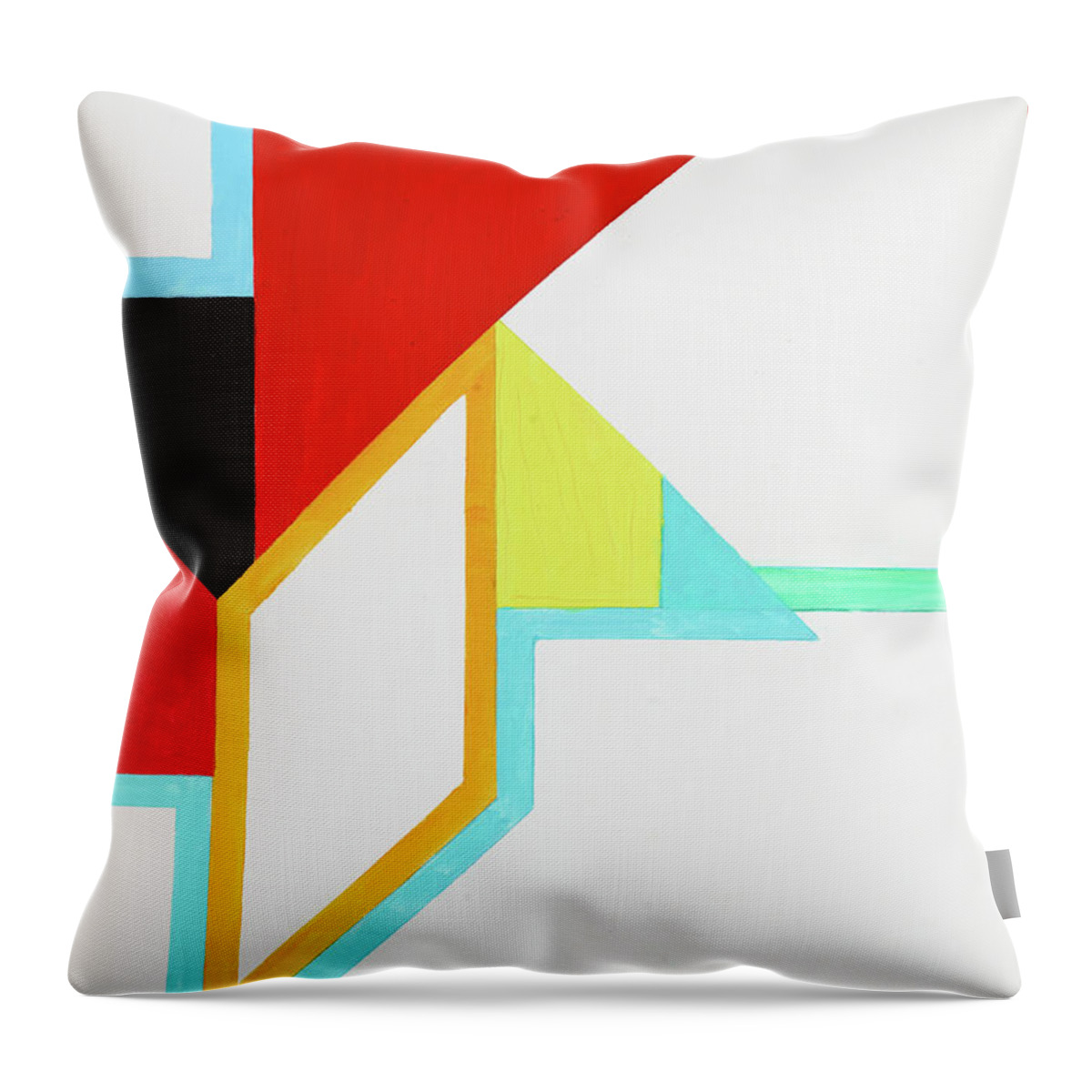 Abstract Throw Pillow featuring the painting Halleluja - Part X by Willy Wiedmann
