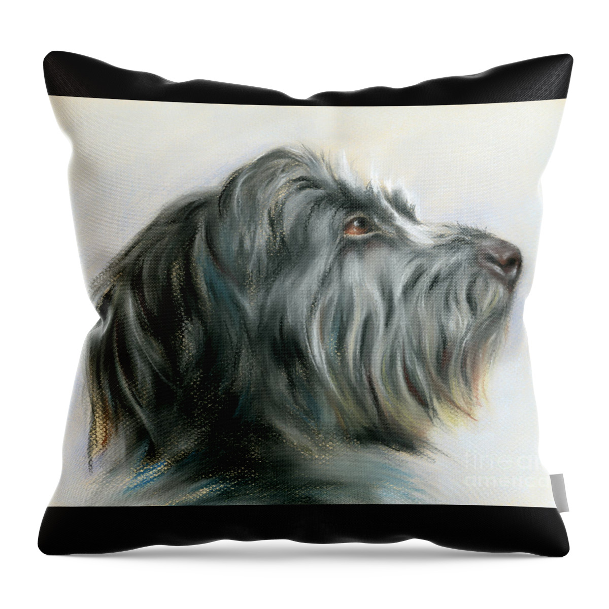 Dog Throw Pillow featuring the painting Hamish the Wolfhound by MM Anderson