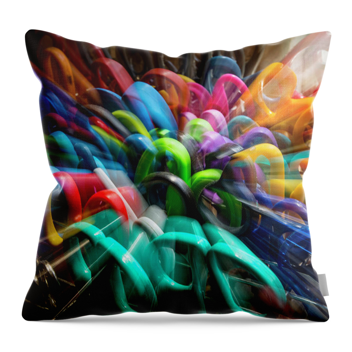 An Image Created Using A Time Exposure Throw Pillow featuring the photograph Handle This by Frederic A Reinecke