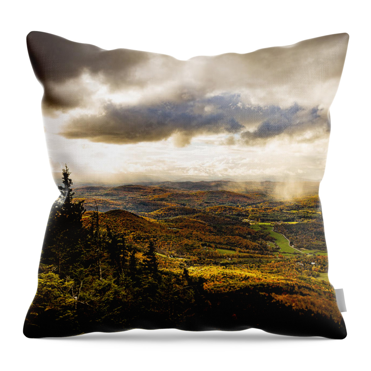Landscape Throw Pillow featuring the photograph Hang Gliding Launch Site by Vance Bell