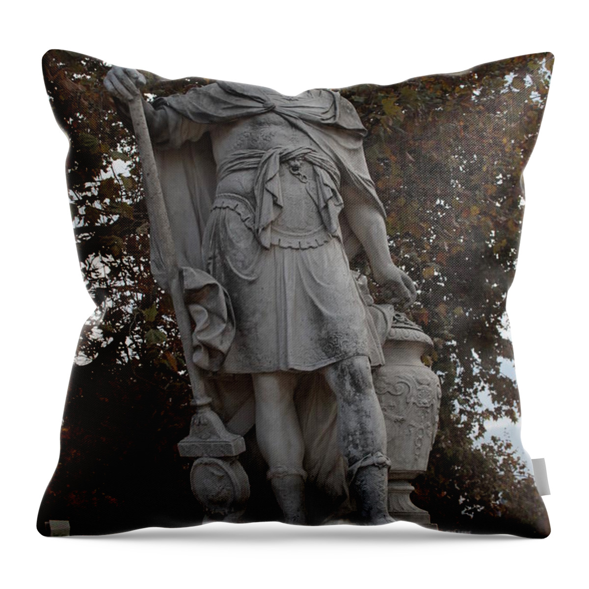Hannibal Barca Sculpture Throw Pillow featuring the photograph Hannibal Barca in Paris by Christopher J Kirby