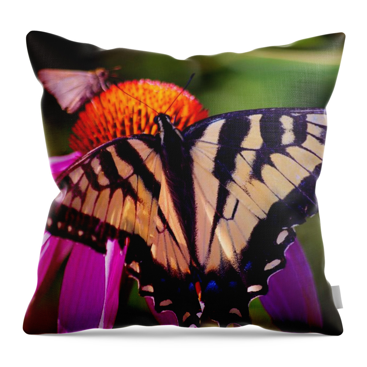 Flowers Throw Pillow featuring the photograph Happiness in Our Own Gardens... by Arthur Miller