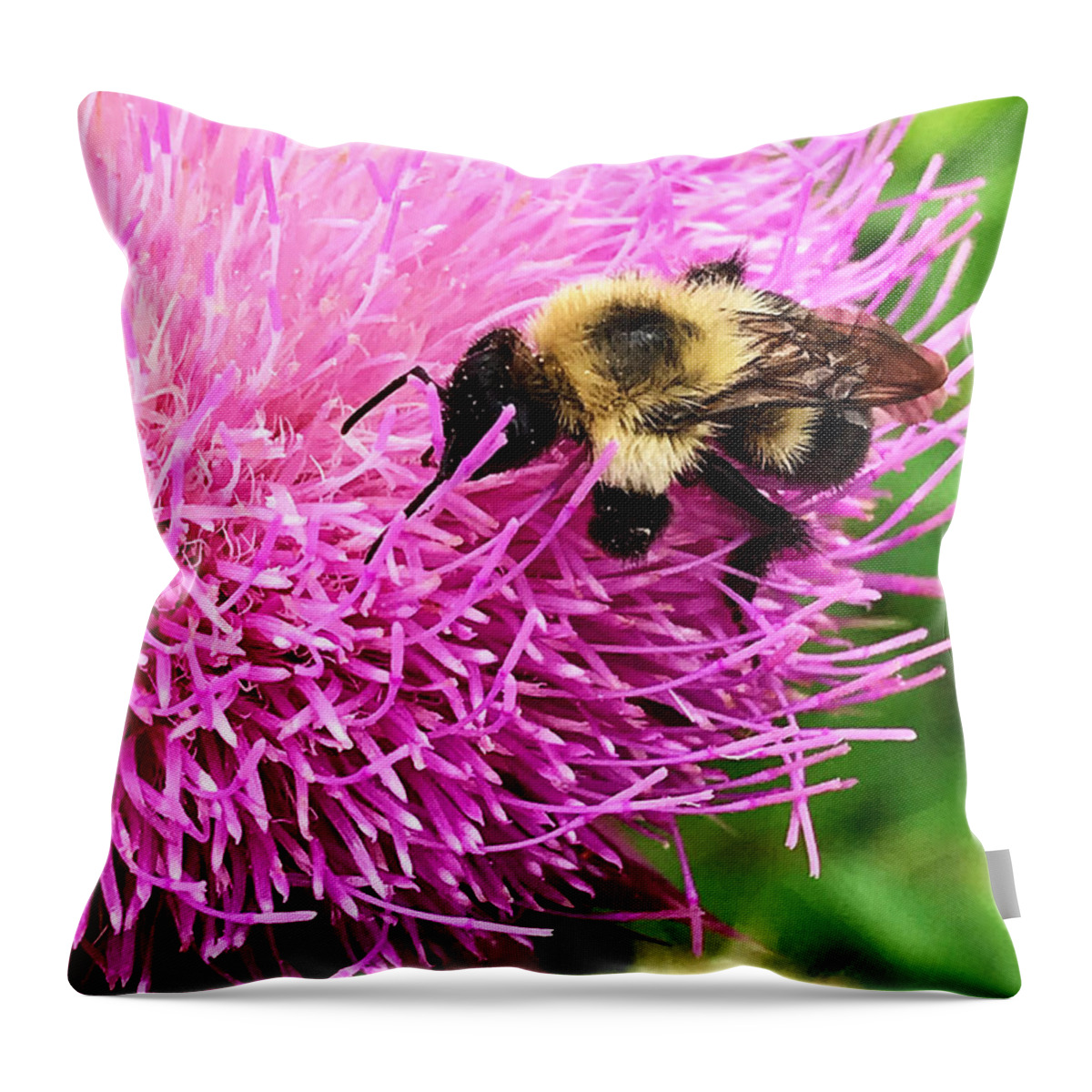Bee Throw Pillow featuring the photograph Happiness by Jeff Iverson