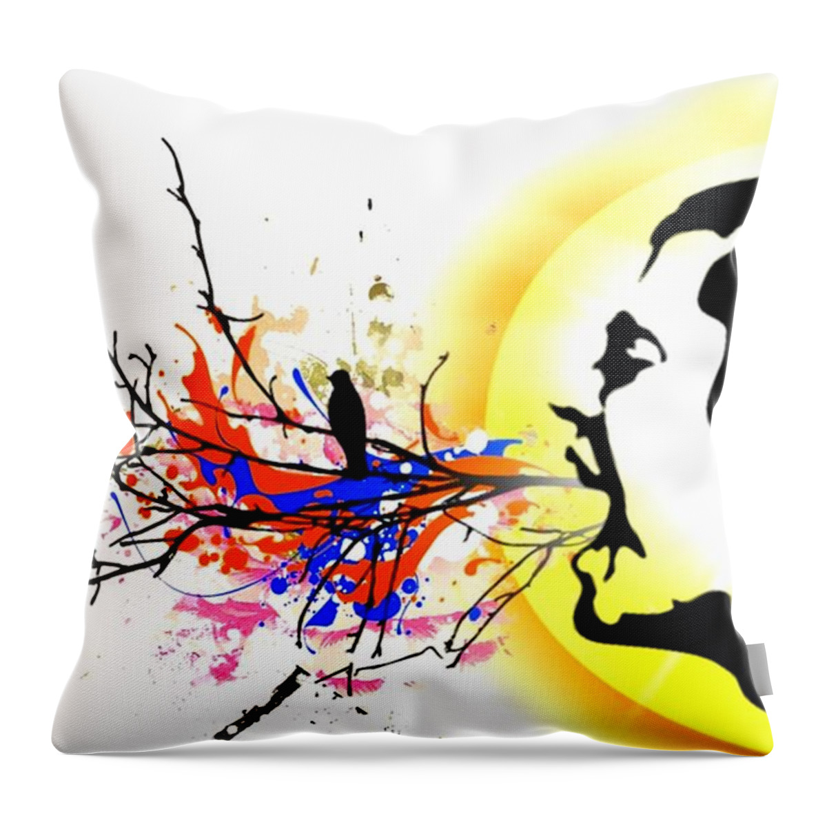 Achieve Happiness Throw Pillow featuring the digital art Happiness Must Be Born Within Us 1 by Paulo Zerbato