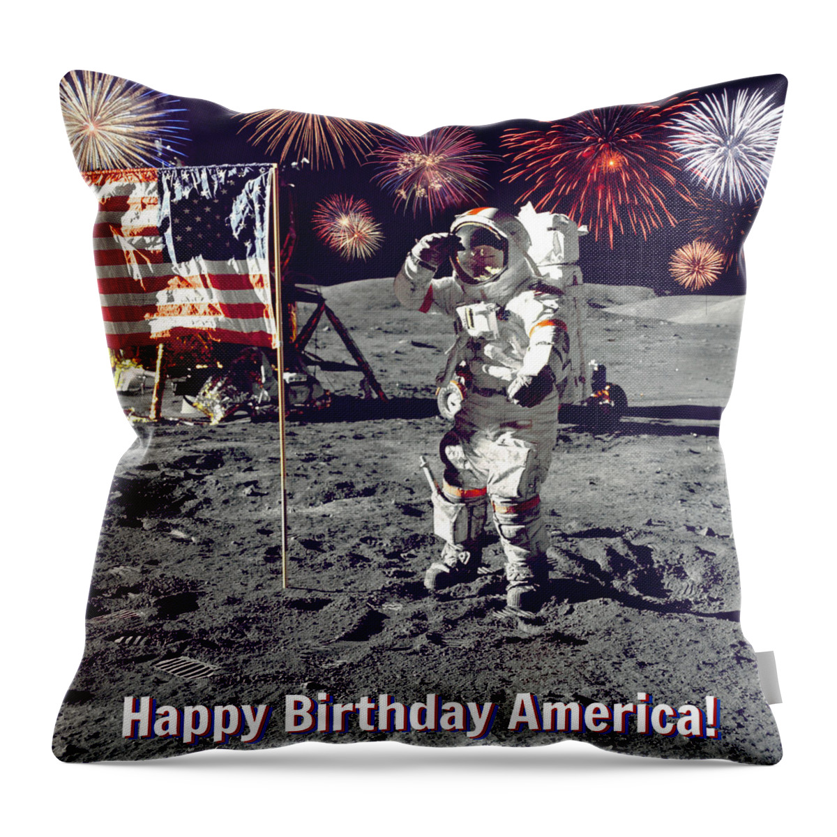 4th Of July Throw Pillow featuring the photograph Happy Birthday America by Aurelio Zucco