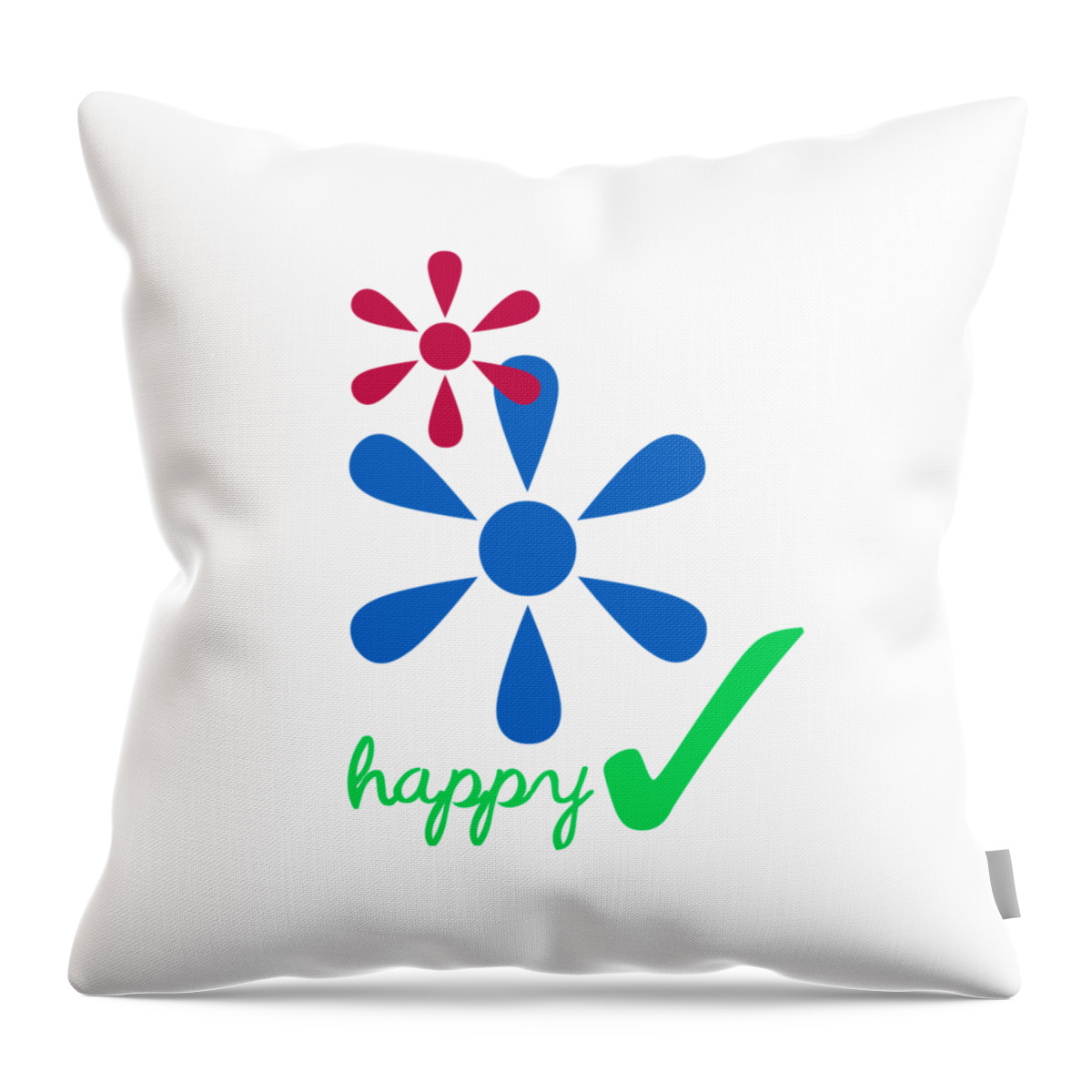 Ts003 Throw Pillow featuring the digital art Happy by Edmund Nagele FRPS