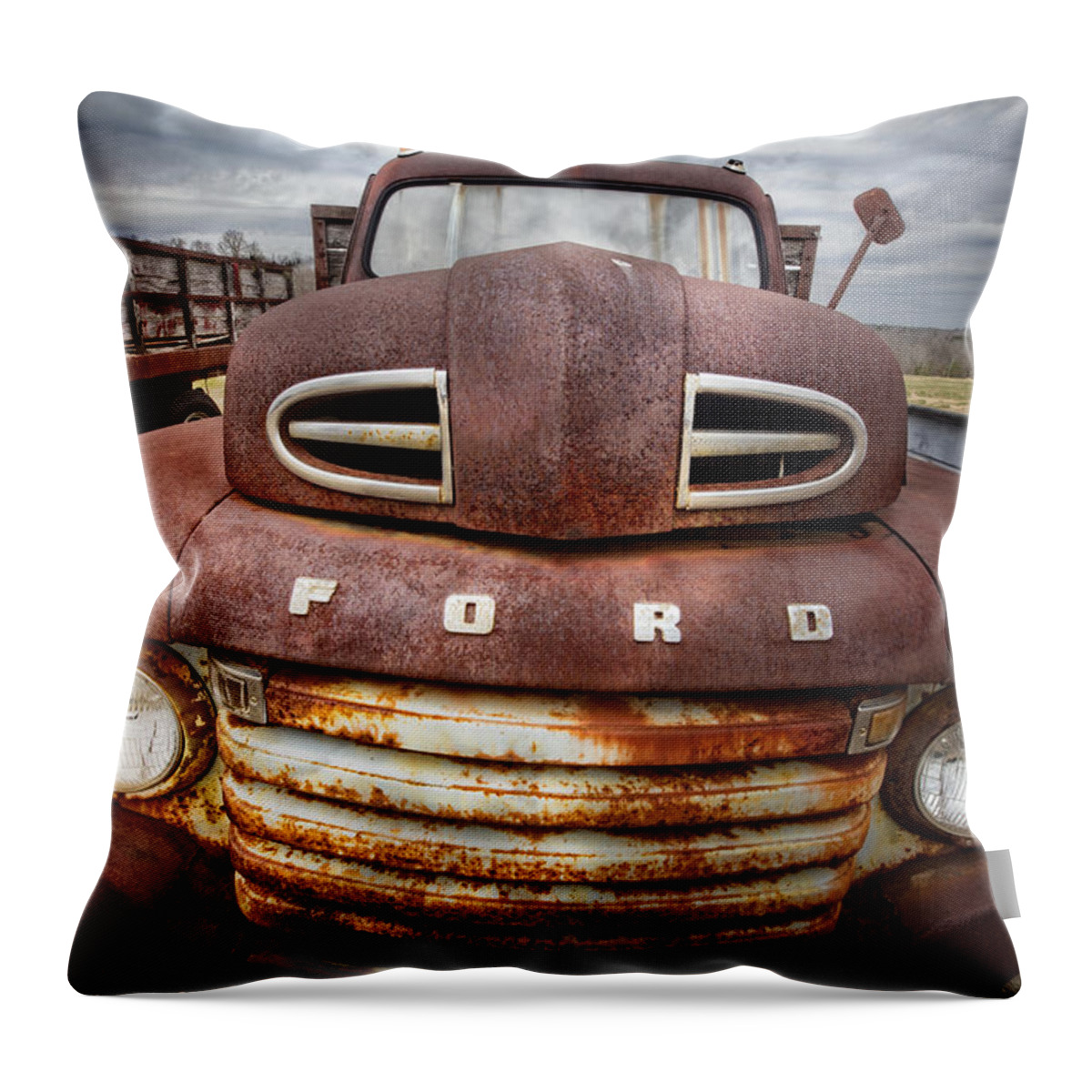 Appalachia Throw Pillow featuring the photograph Happy Ford by Debra and Dave Vanderlaan